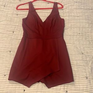 Maroon Envelope Romper
